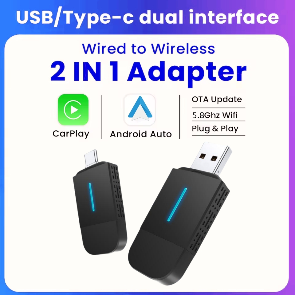 Smartwatch Universal - ANYFAR Çift Arabirimli Kablosuz CarPlay Android