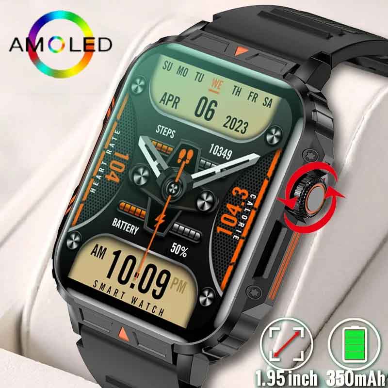 Smartwatch Faces - 1.91 açık askeri akıllı saat erkekler