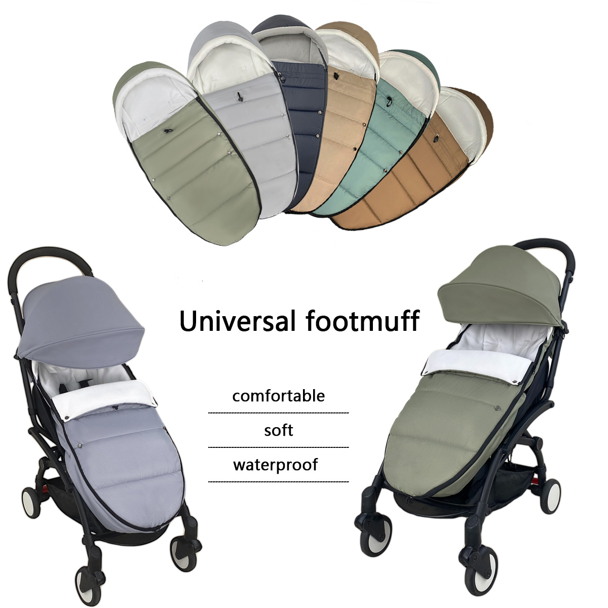 Smartwatch Universal - Evrensel 6-36M kış bebek arabası Footmuff
