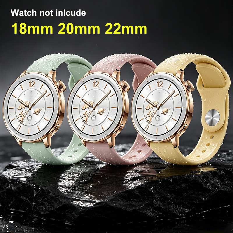 Fossil Smartwatch Accessories - 18mm 20 22mm Kadınlar İçin Silikon