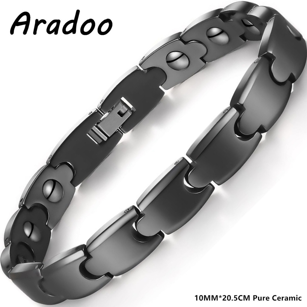 Ceramic Link Bracelet - Aradoo Premium Seramik Hematit Manyetik Bileklik
