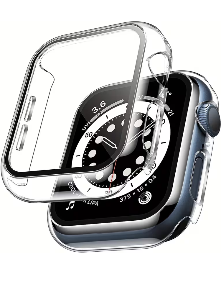 Watch Case Bumper - 2 adet Temperli Cam Kılıf Apple