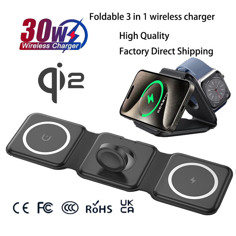 Smartwatch Ac - Evrensel Qi2 Manyetik Katlanabilir Şarj İstasyonu