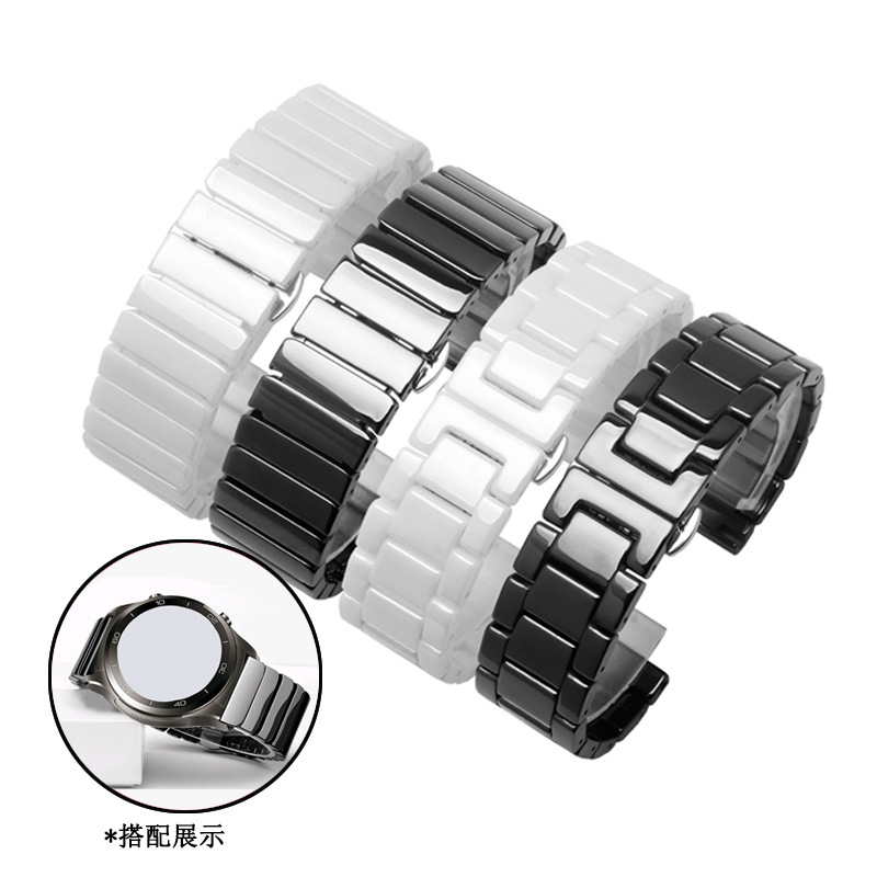 Ceramic Link Bracelet - Seramik 22mm saat bandı Samsung Galaxy