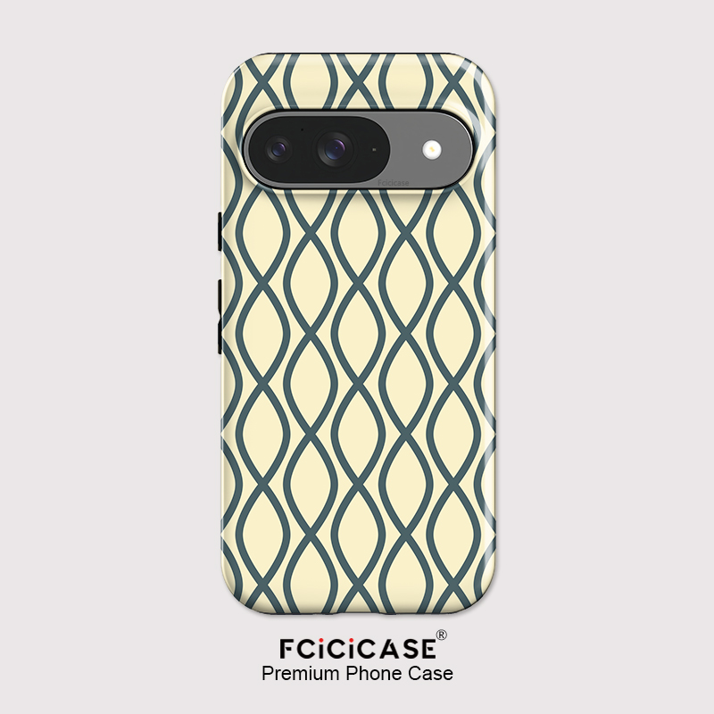 Google Pixel 8A - Fcicicase Moda Çizgili Baskılı Telefon Kılıfı