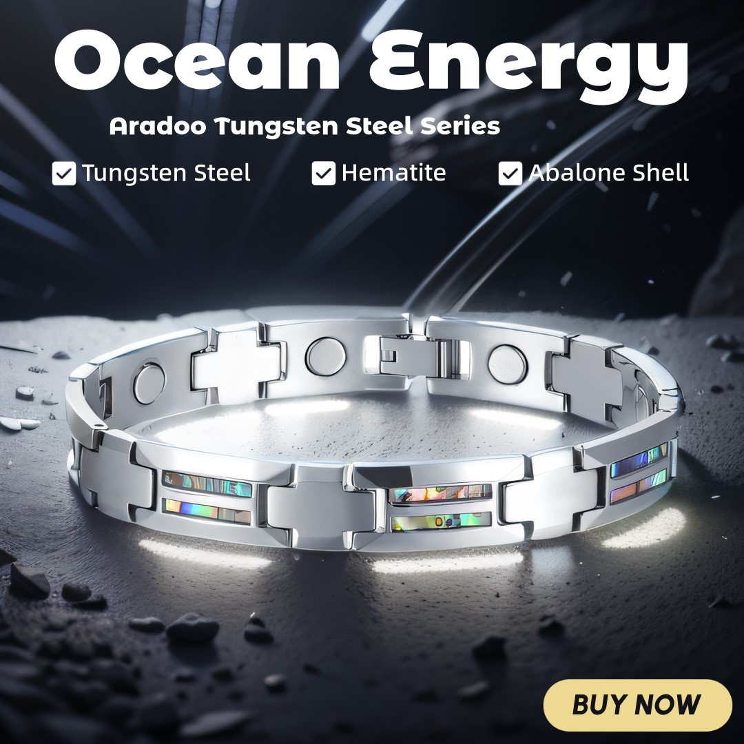 Ceramic Link Bracelet - Abalone kabuk Tungsten çelik bilezikler siyah