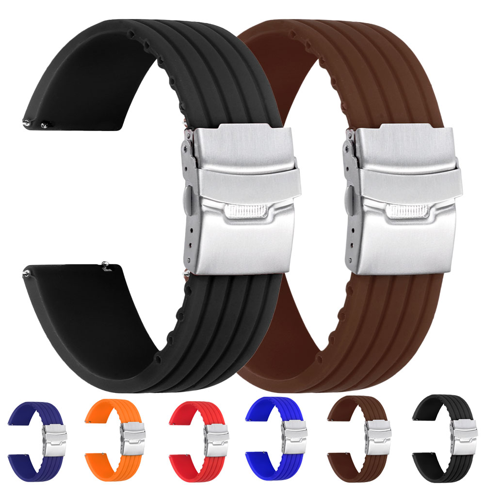 Fossil Smartwatch Accessories - 18/20/22/24mm Hızlı Çıkartılabilir Silikon Kordon, Huawei