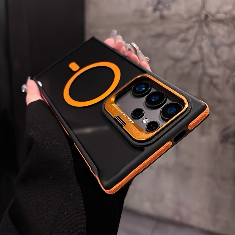 Magnetic Charging Stand - Lüks Manyetik Metal Lens Standlı Şeffaf