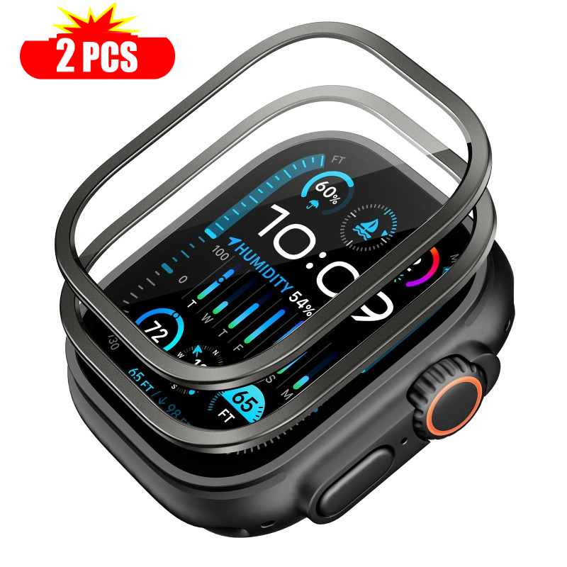 Watch Case Bumper - 2 adet Temperli Cam Apple Watch