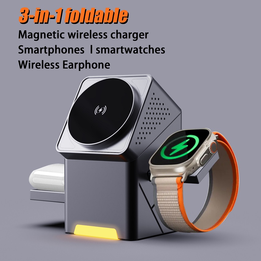 Smartwatch Ac - 3'ü 1 Arada Manyetik Kablosuz Şarj