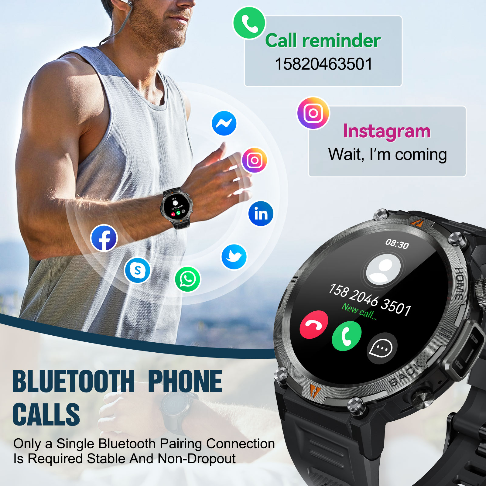 EIGIIS KE3 Bluetooth çağrı akı - Smartwatch Faces incelemesi ve fiyatı