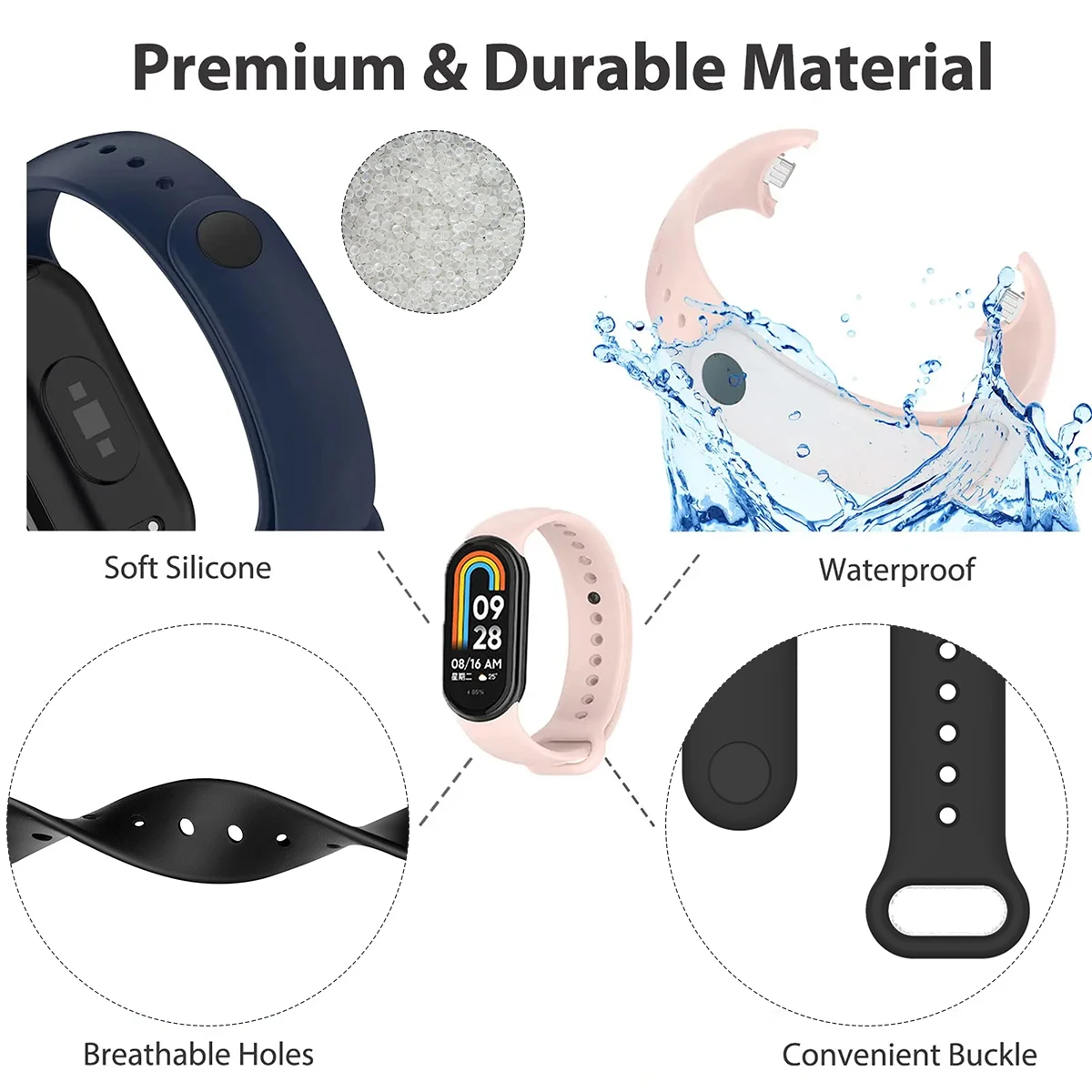 Kayış Xiaomi Mi Band 9/9 NFC B - Silicone Band Replacement incelemesi ve fiyatı