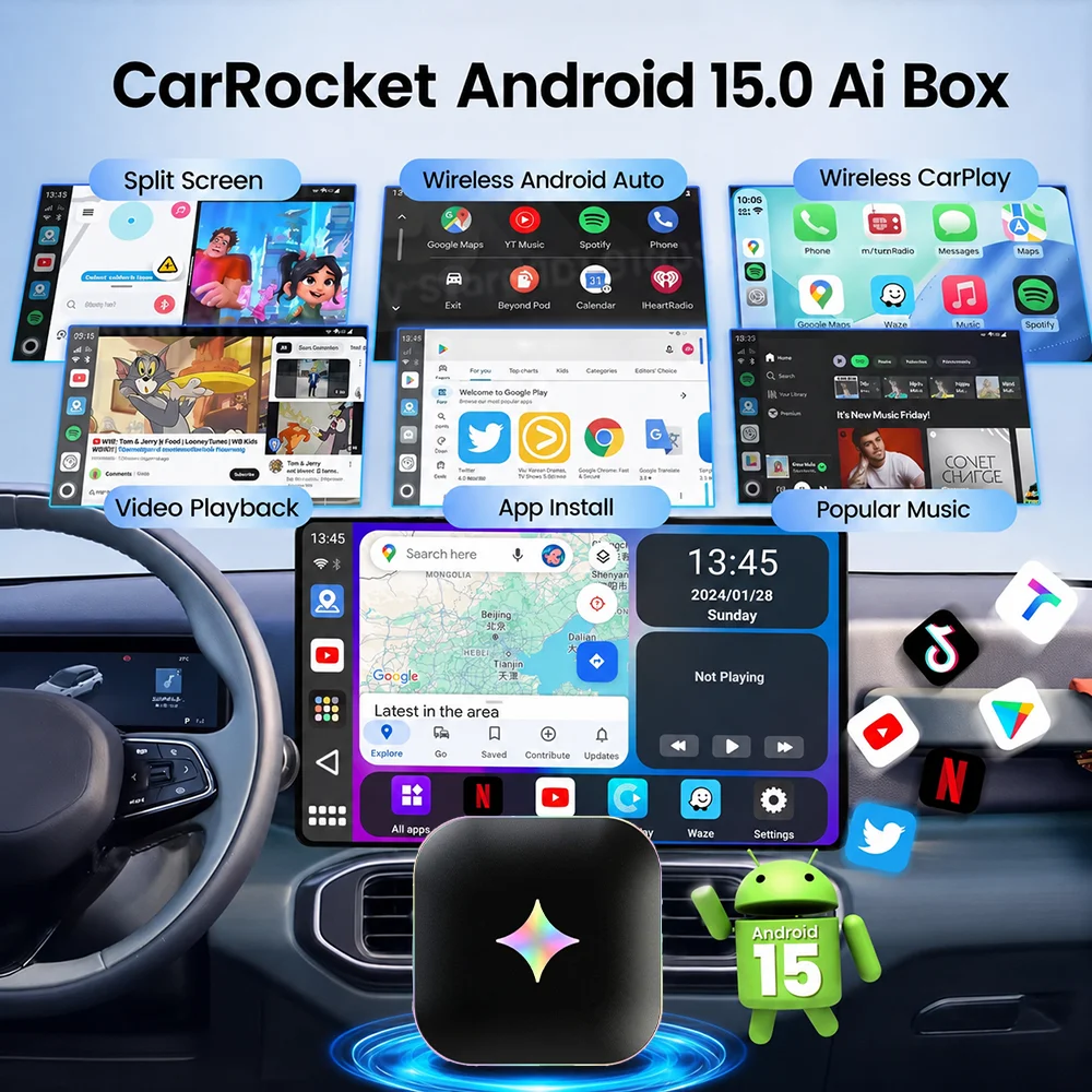 2026Android15 CarPlay Ai Box C - Smartwatch Universal incelemesi ve fiyatı